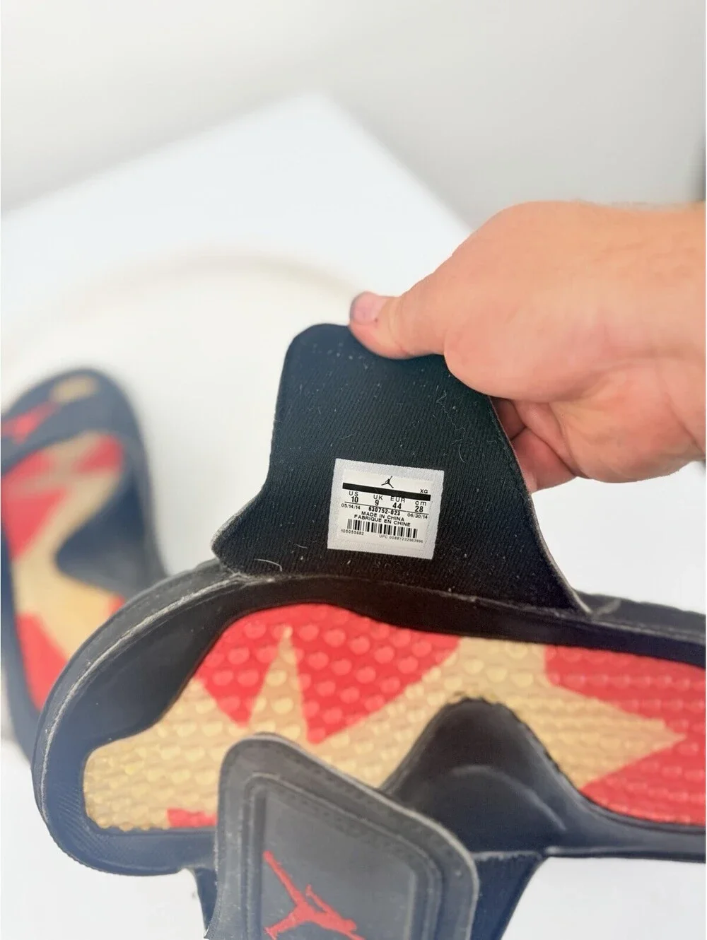 Nike Air Jordan Hydro 6 Retro Slides Black Infrared 630752-023 Men’s 10 2014